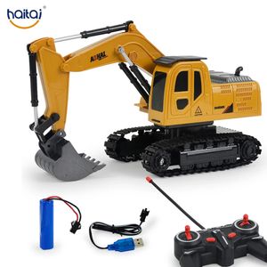 RC pelle Bulldozer jouets 120 6CH télécommande camion de Construction véhicules d'ingénierie ramper Dumper enfants musique légère 240105