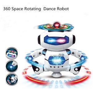 RC Robot 360 Espacio Giratorio Danza Astronauta Música LED Luz Electrónica Caminando Juguetes divertidos para niños Regalo de cumpleaños 221201