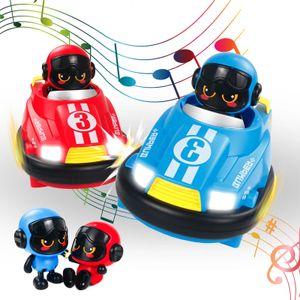 RC Toy 2 4G pare-chocs voiture Pop up poupée Crash rebond éjection lumière enfants télécommande jouets cadeau pour parent 231220