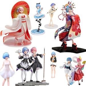 Re: zéro commencer la vie dans un autre monde Anime Figure Rem et Ram Oirandouchuu adulte Sexy fille PVC figurine jouets poupée cadeau X0526