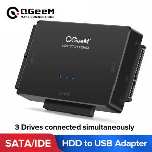 Lector QGEEM SATA TO el adaptador IDE USB USB 3.0 SATA 2.5 3.5 DISCO DURO HDD SSD USB Converter IDE SATA a USB SATA Cable de adaptador SATA