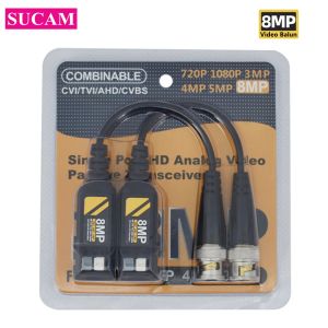 Lectores 10 pares 8MP 4K Camera CCTV Video Balun Conector Bnc Balun a UTP Transceptor 3000 pies Distancia UTP BNC Adaptador de cable masculino