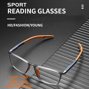 Reading Glasses Fashion Reading Glasses TR90 Silicone Frame Men's Presbyopia Sports Glasses Ultra Light Anti Blue Light Glasses 100 To 400 231012