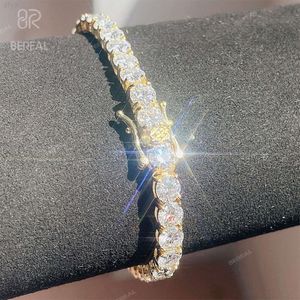 Bracelet chaîne de Tennis en or massif 10k 14k 18k, livraison rapide, collier en diamant Vvs Moissanite 3mm 4mm 5mm, bijoux