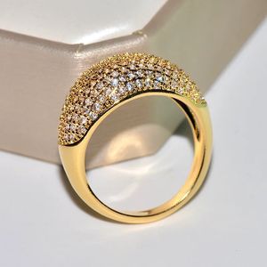 Bagues en or véritable 18 carats pour femmes, Bijoux de luxe complets en diamant, fête d'anniversaire de mariage, cadeau pour petite amie et femme, 240109