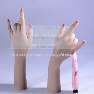 Mannequín de mano real para mujeres, modelo de joyería, accesorios de manicura del cuerpo, arte de Halloween, dedo, se puede instalar, S4, C736, 33 cm