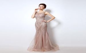 Image réelle Dubai Rode De Soiree Illusion longues robes de soirée 2019 nouveau luxe cristal perlé sirène robe de bal Real Po pour Wom3523016