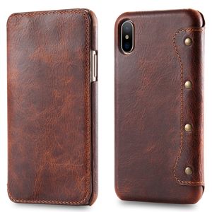 Cuir véritable pour Apple 12 Mini Coque iPhone 11 Pro Max étuis portefeuille rétro pour Etui iPhone XR X Flip Cover 11Pro 12Pro