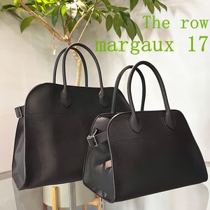 REAL Cuir la rangée margaux15 Bags fourre-tout en terrasse Margaux 17 Messenger Luxury Womens Cross Body Bodage Designer Sacs Homme Hands Handsbag Weekend Beach Shopper 5a