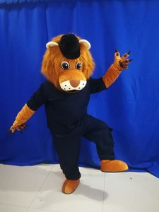 Fotos reales Usar camiseta pantalones cortos león mascota Fiesta de disfraces Disfraces de personajes de dibujos animados para la venta Tamaño adulto soporte directo de fábrica personalización