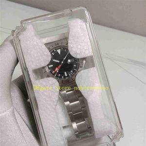 Real Po y caja de regalo BP Factory Reloj vintage para hombre 40 mm Esfera negra 1978 Estilo antiguo 1655 Mano naranja Freccione Asia 281304e