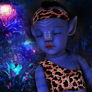 Realista Luminoso Avatar Reborn Doll Juguetes para niños Decoración de la habitación del bebé Accesorios Realista Renacimiento Regalo para niños 240304