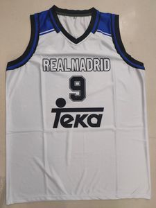 Reals 1998-99 Home Uniforme # 9 Arlauckas Basketball Jersey peut être personnalisé avec n'importe quel nom et Numbe
