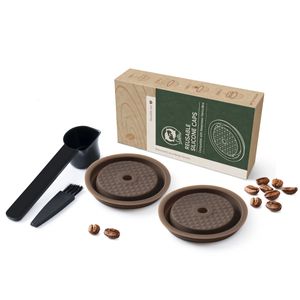 RECAFIMIL Couvercle en silicone réutilisable pour capsules Nespresso Vertuo Capsules de café originales jetables Filtre pour Vertuo Next Machine 240122