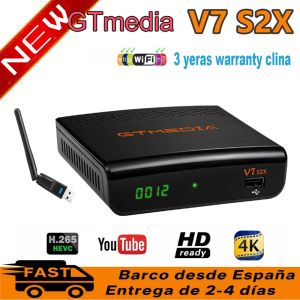 Récepteurs DVBS2 Récepteur satellite GTMedia V7 S2X 1080p avec USB WiFi Straulement gratuit de GTMedia V7S HD Fast Livrot Aucune application