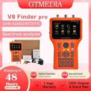 Récepteurs GTMedia V8 Finder Pro New Satellite Signal Finder prend en charge USB WiFi 2.4g Auto Calculer l'angle de Az El