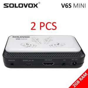 Récepteurs Solovox V6S Mini HD DVB S2 SATELLITE TV récepteur 2p Support M3U Xtream Stalkmac Decoder RJ45 USB WiFi PowerVU H.265 CAMD STB