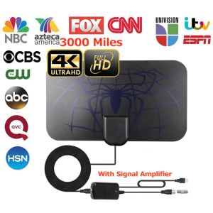 Récepteurs Amplificateur de signal d'antenne TV 25db Box DTV DTV Ajustement DTV 3000 Miles Booster Actif Indoor Car Boat Camper