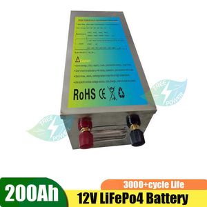 Batterie au lithium rechargeable 12v 200ah lifepo4 avec chargeur bms 14.6v 20A