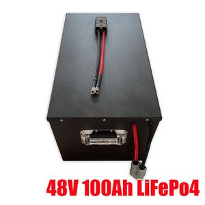 RECHARGAGE CYCLE DEEP 48V 100AH LIFEPO4 Lithium Battery Pack pour le stockage d'énergie solaire à domicile + Chargeur 15A