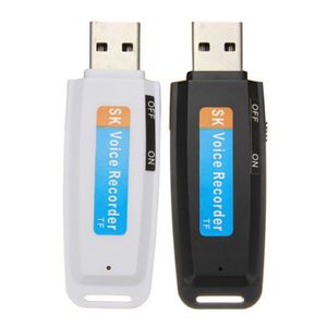 Grabadora de audio de voz digital recargable Dictáfono Unidad flash USB Lector de tarjetas de disco Soporte Max 32GB