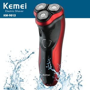 Afeitadora eléctrica recargable, recortadora lavable, barbeador, máquina de afeitar facial para hombres, afeitadora, barba, kemei, maquinilla de afeitar eléctrica 3D