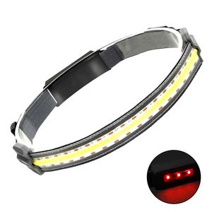 Mini recargable Mini 10 * COB CALIENTE CALIENTE Lámpara de cabeza LED Faro de la cabeza Camping Faro de la luz trasera roja Luz de la cola para la pesca