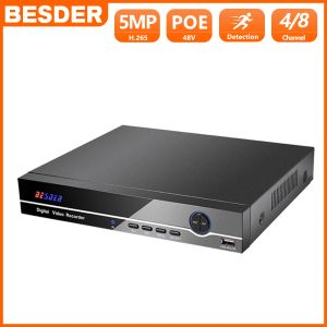 Recorder Besder Mini 4CH POE NVR 48V 4MP HDMI Full HD Réseau vidéo enregistreur Système CCTV pour PoE Camera Home Security System P2P XMEYE