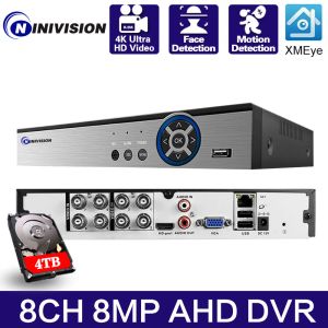 Détection du visage de l'enregistreur XMEYE H265 + 8MP 4K 8CH 8CHANNEL 6 IN 1 AUDIO HYBRID WIFI TVI CVI NVR AHD CCTV DVR SURVEILLANCE RECODER VIDEO HD