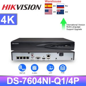 Recorder Hikvision NVR 4CH POE DS7604NIQ1 / 4P 4K 8MP SIECIOWY REJESTRATEUR WIDEO SYSTÈME SYSTEMU I OCHRONE CCTV OCHRONA DOMU