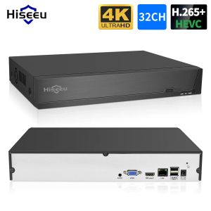 Enregistreur HiseU H.265 HEVC 32 CH CCTV NVR DLA 5MP / 4MP / 3MP / 2MP 2.0 IP KAMERA METALOWA SIECIOWY REJETRATRATEUR WIDEO P2P DLA SYSTÈME CCTV CCTV