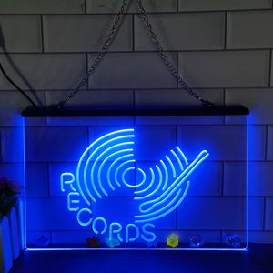 Records Turntable DJ Bar Neon Sign LED Wall Light Wall Decor Light Up Neon Sign Chambre Bar Party De Noël De Mariage