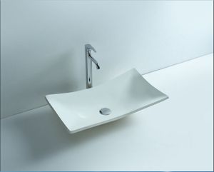 Lavabo rectangular para baño, superficie sólida, encimera de piedra, lavabo de tocador de piedra, guardarropa a la moda, RS3808