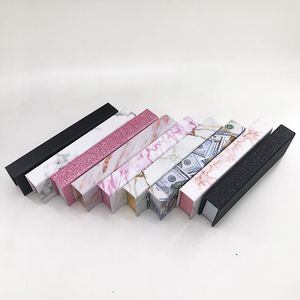 Boîtes magnétiques rectangulaires pour stylo eye-liner, boîte rigide en marbre, emballage en dollars, marque privée personnalisée, vendeur de cils de vison