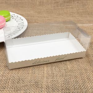 Caja transparente de plástico Rectangular/cajas de embalaje de papel transparente, embalaje para pasteles, muestra de lata/regalo/artesanía, Jarr de exhibición