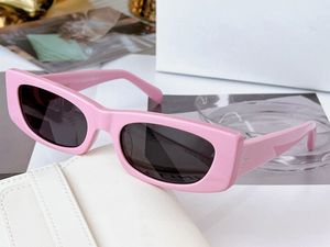 Lunettes de soleil rectangulaires 40245 rose/gris foncé œil de chat pour femmes, lunettes de luxe de styliste UV400