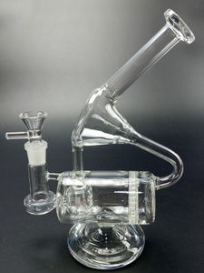 Recycler Dab Rig Nid D'abeille Perc Percolateur Bongs D'eau Narguilés Heady Verre Bong 9 Pouces 14mm Joint pour Fumer Accessoires