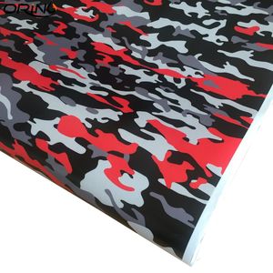 Rouge Noir Gris Camouflage Vinyle De Voiture Wrap Film Graphiques Imprimés Bateau De Voiture Moto Scooter Autocollant Full Body Wrapping Foil