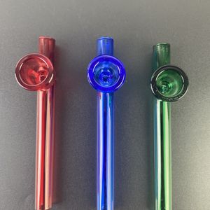 Pipa para fumar roja, azul y verde, 10 cm de alto, color borosilicato, fabricantes de pipas de vidrio para tabaco en china, pipa para fumar hecha a mano