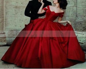 Robes de soirée Red Formal Dubai 2019 Nouvelles robes de bal sur les manches à capuche courte des épaules de style arabe de style arabe 4778126