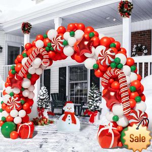 Kit d'arche de guirlande de ballons de Noël rouge vert, décorations de joyeux Noël pour la maison 2023, noël, nouvel an 2024, fournitures de fête, fournitures de vacances