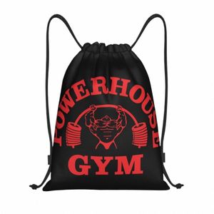 Red Powerhouse Gym Cordon Sac à dos Femmes Hommes Sport Gym Sackpack Portable Fitn Building Muscle Shop Sac Sack F4iA #