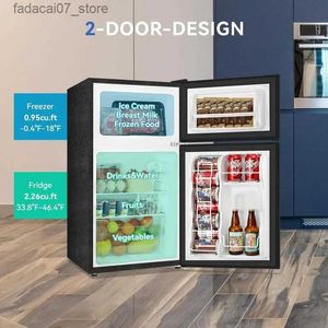 Réfrigérateurs Congélateurs Mini-réfrigérateur Bangson avec congélateur Petit réflecteur à 2 portes avec congélateur Mini-réfrigérateur pour chambre à coucher 3,2 pieds cubes pour le bureau à domicile Q2403272