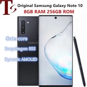 Remis à neuf d'origine Samsung Galaxy Note 10 Note10 N970F N970U Octa Core 8 Go de RAM 256 Go de ROM 6,3 pouces 4G LTE débloqué Android Smart Phone 1pc DHL