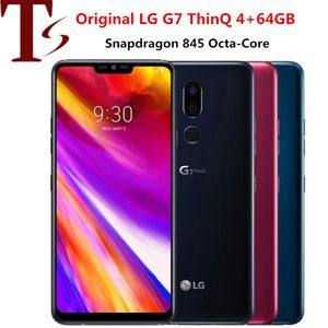 Original LG G7 ThinQ phones 64GB ROM 4G RAM Unlocked LTE Android Dual/Single Sim Snapdragon 845 Octa Core 6.1" Dual 16MP refurbished phone 1pc