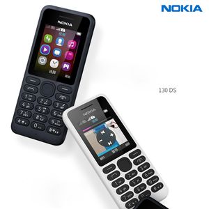Téléphones portables d'origine remis à neuf Nokia 130 Dual Sim 2G GSM 1020mAh Téléphone cellulaire remis à neuf débloqué en vente
