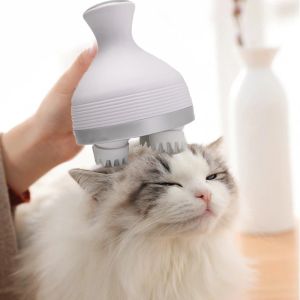 Relajación Masajeador de cabeza de gato eléctrico Cuerpo Relajación Hombro Cuello Tejido profundo Cabello Cuero cabelludo Masaje Amasamiento Dispositivo vibratorio Cuidado de la salud Hine