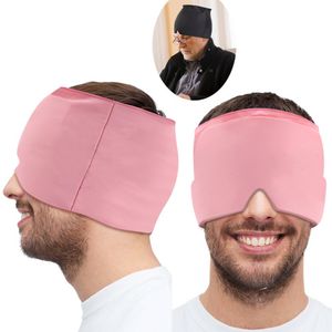 Gel de relajación Terapia de frío caliente Dolor de cabeza Gorro para aliviar la migraña para quimio Sinusal Cuello Terapia portátil Envoltura Estrés Presión Dolor Alivio Masaje