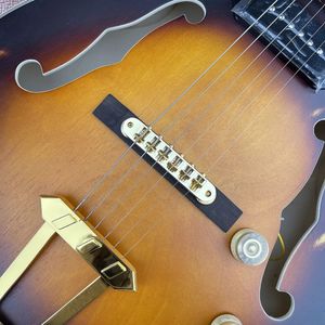 Guitare électrique Jazz Relic L-5, touche en palissandre, pont Tune-o-Matic, corps creux, micro P90, matériel doré, livraison gratuite 00
