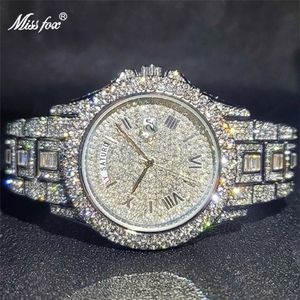 Relogio masculino luxe Miss Ice Out Diamond Watch Multifonction Date Date Ajuster Calendrier Quartz Montres pour hommes Dro 2203252341179P